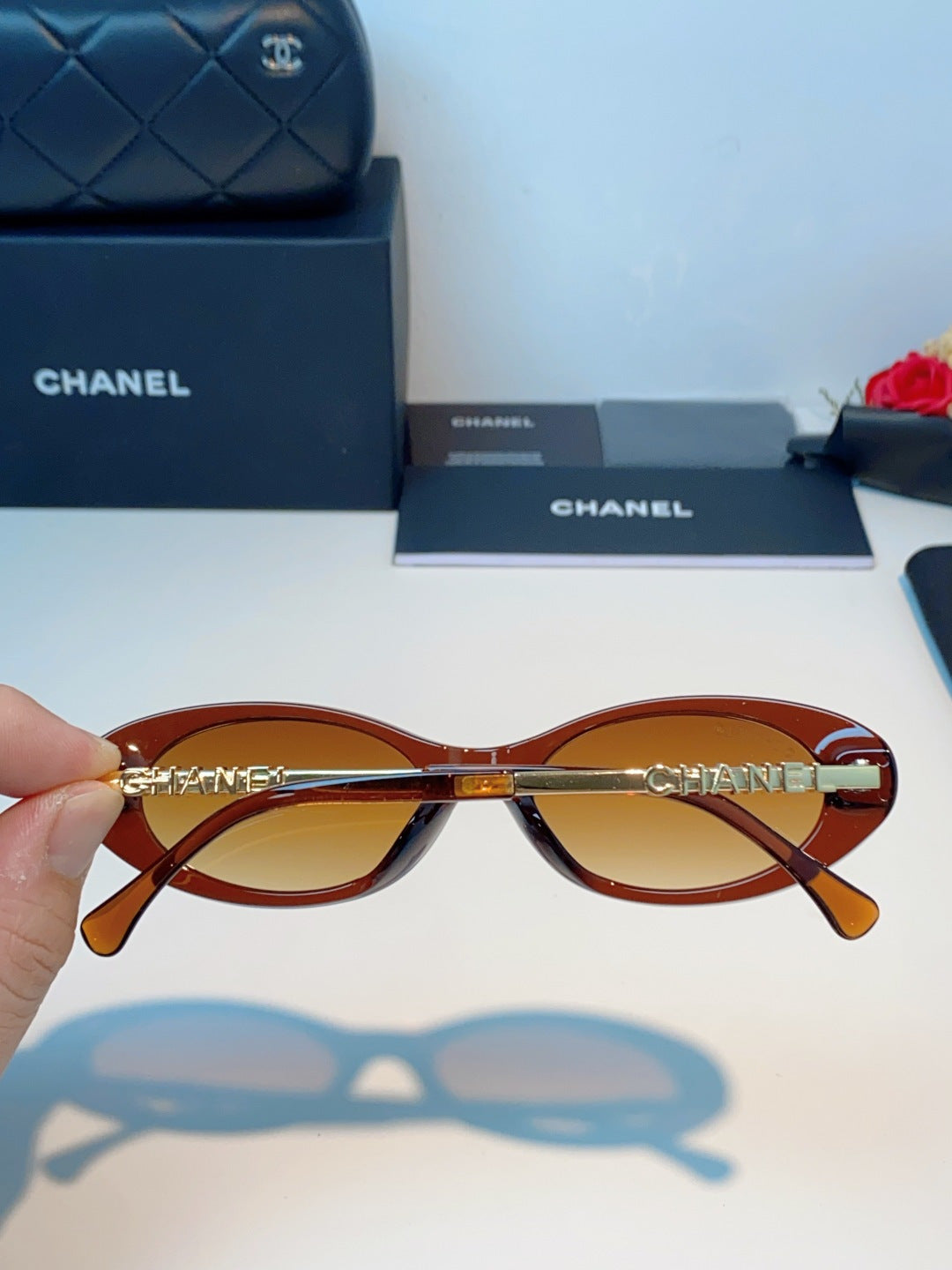 Chanel Cat-Eye Brown Lens Sunglasses for Men & Women - 398605 - detail image 5