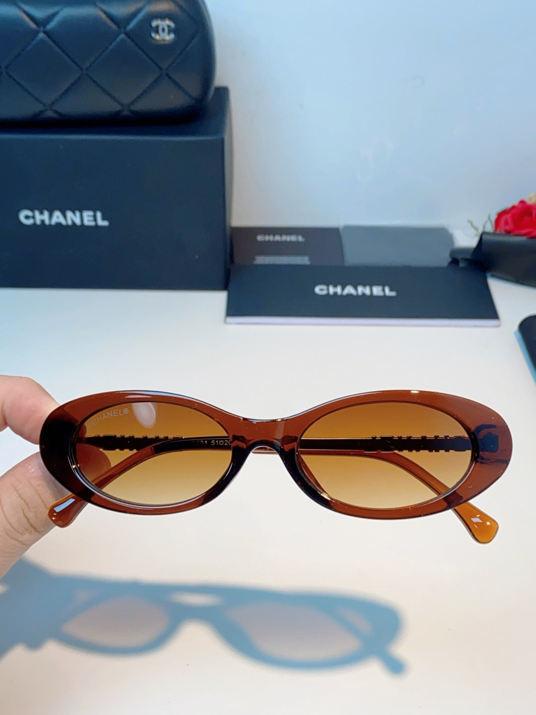 Chanel Cat-Eye Brown Lens Sunglasses for Men & Women - 398605 - detail image 4