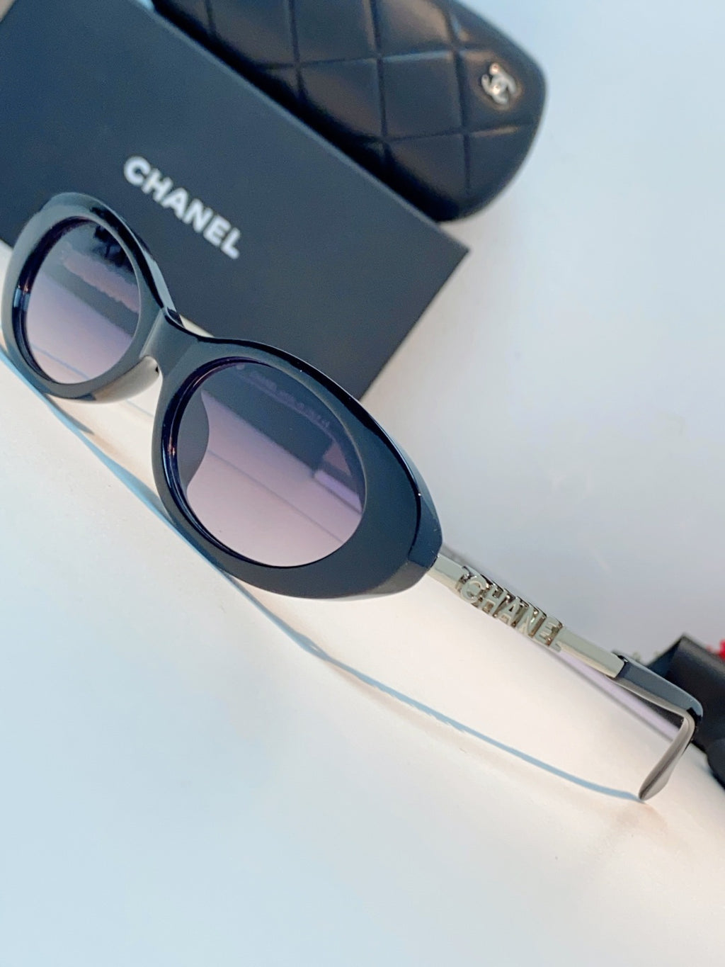 Chanel Cat-Eye Gray Lens Sunglasses for Men & Women - 398606 - detail image 7
