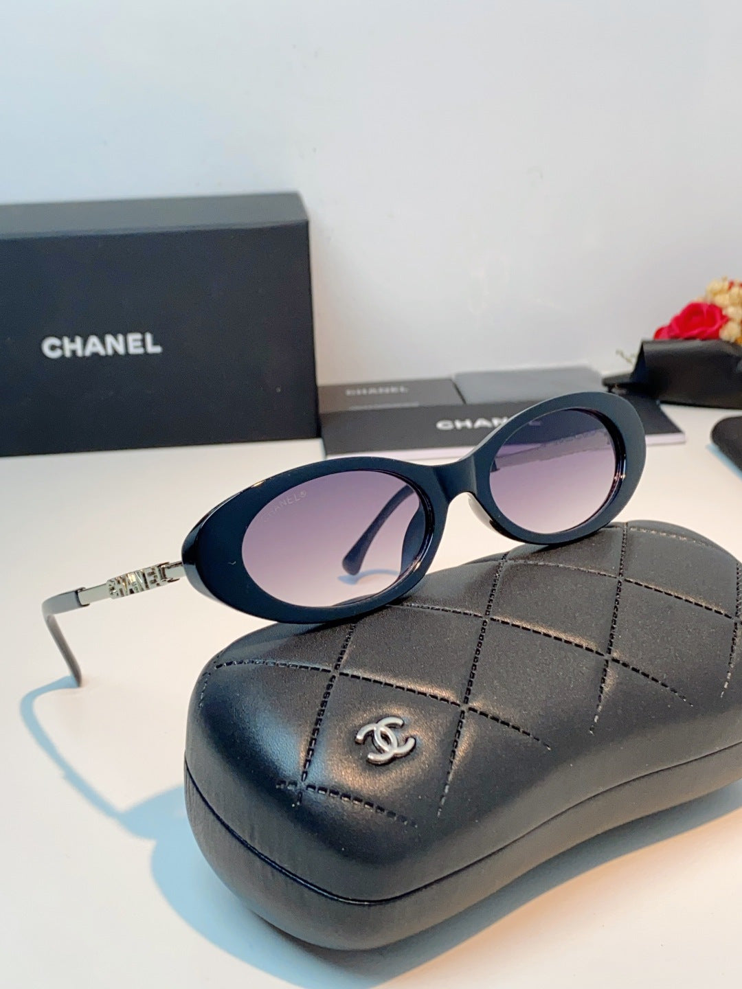 Chanel Cat-Eye Gray Lens Sunglasses for Men & Women - 398606 - detail image 11