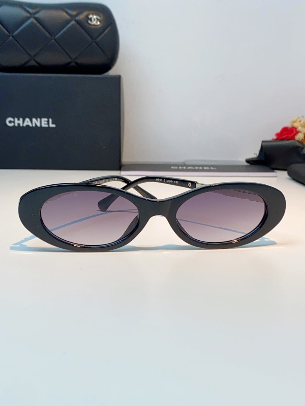 Chanel Cat-Eye Gray Lens Sunglasses for Men & Women - 398606 - detail image 2