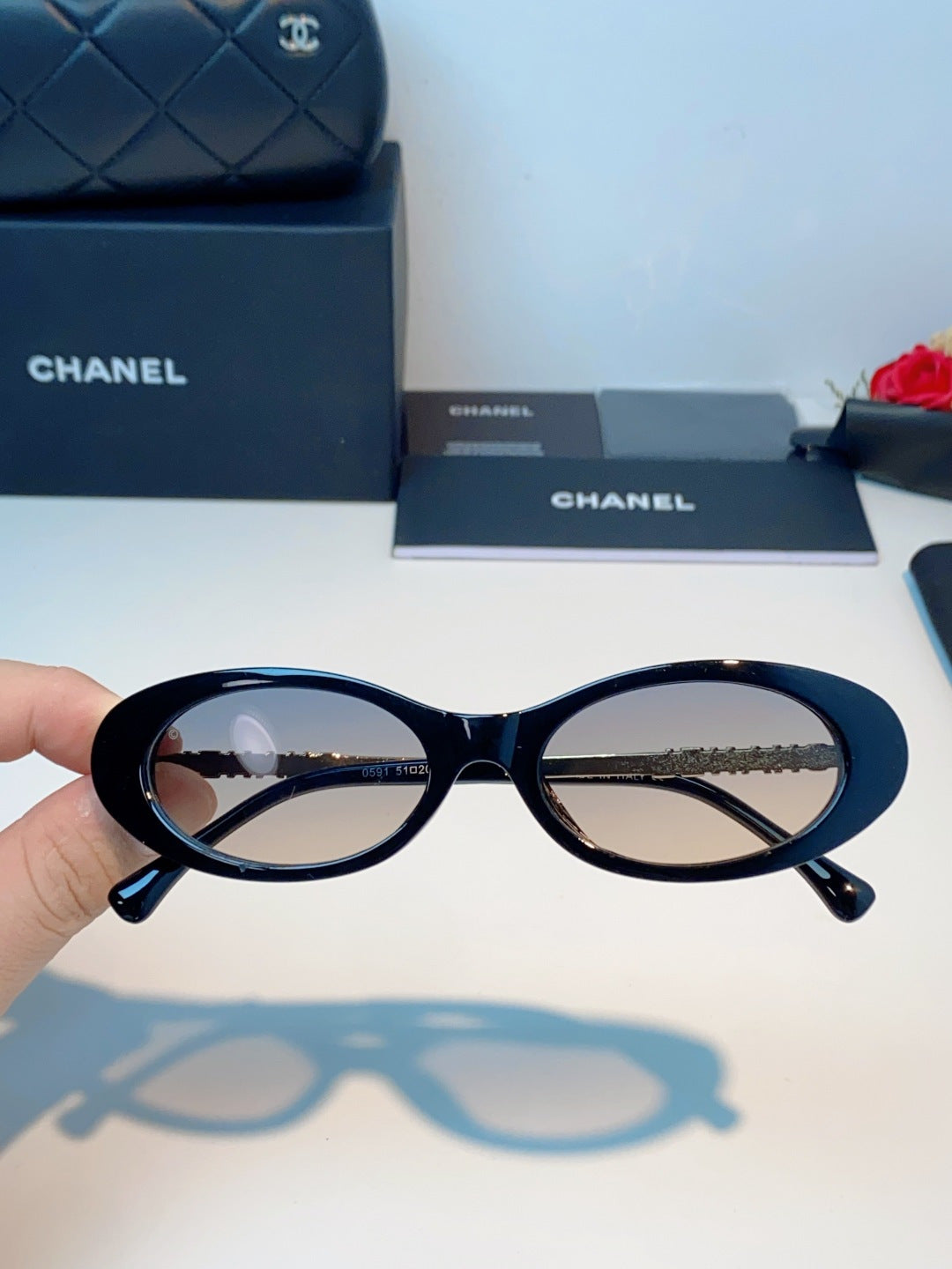 Chanel Cat-Eye Gray Lens Sunglasses for Men & Women - 398607 - detail image 4