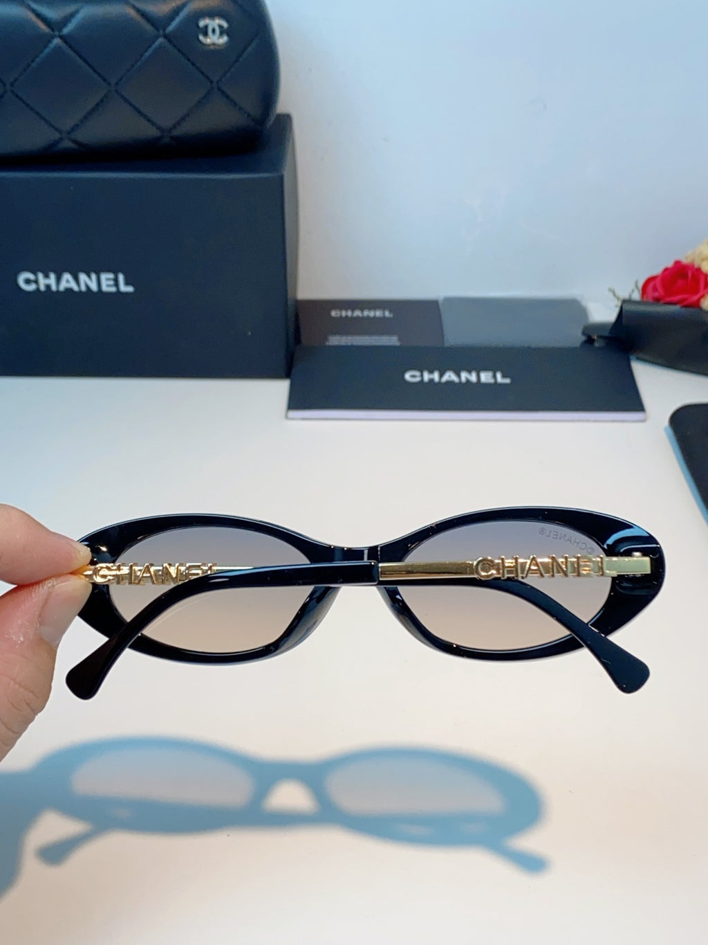 Chanel Cat-Eye Gray Lens Sunglasses for Men & Women - 398607 - detail image 5