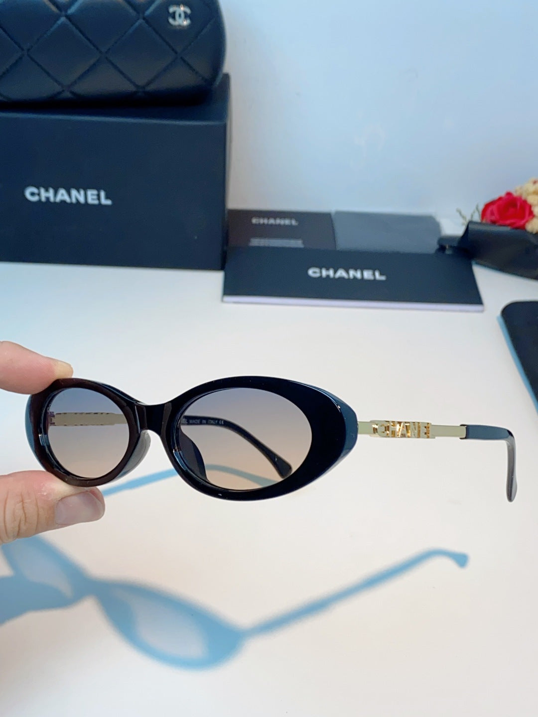 Chanel Cat-Eye Gray Lens Sunglasses for Men & Women - 398607 - detail image 6