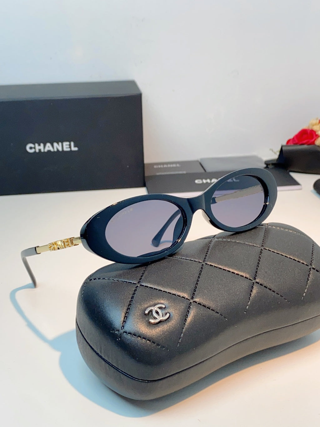 Chanel Cat-Eye Gray Lens Sunglasses for Men & Women - detail image 11