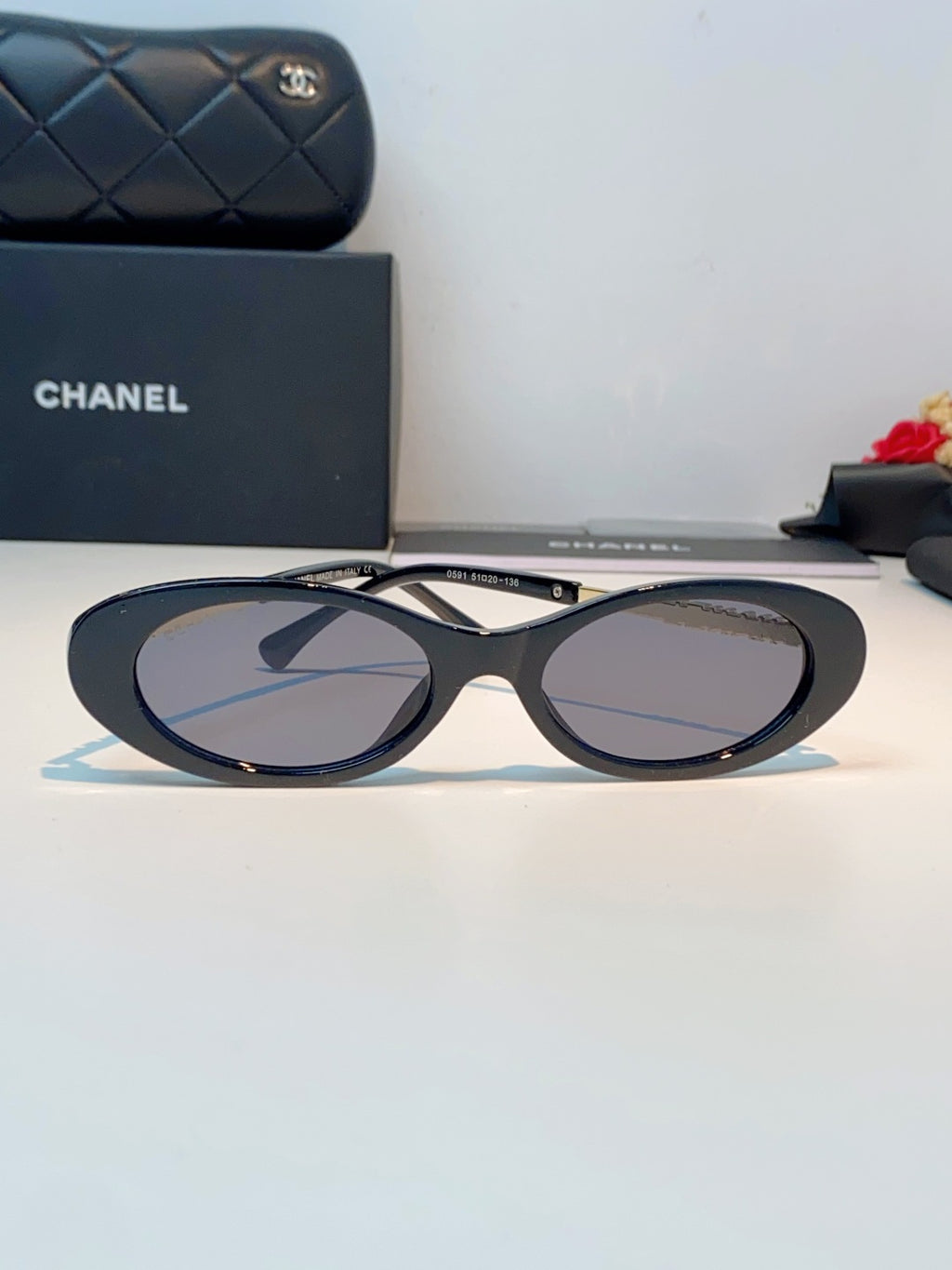 Chanel Cat-Eye Gray Lens Sunglasses for Men & Women - detail image 2