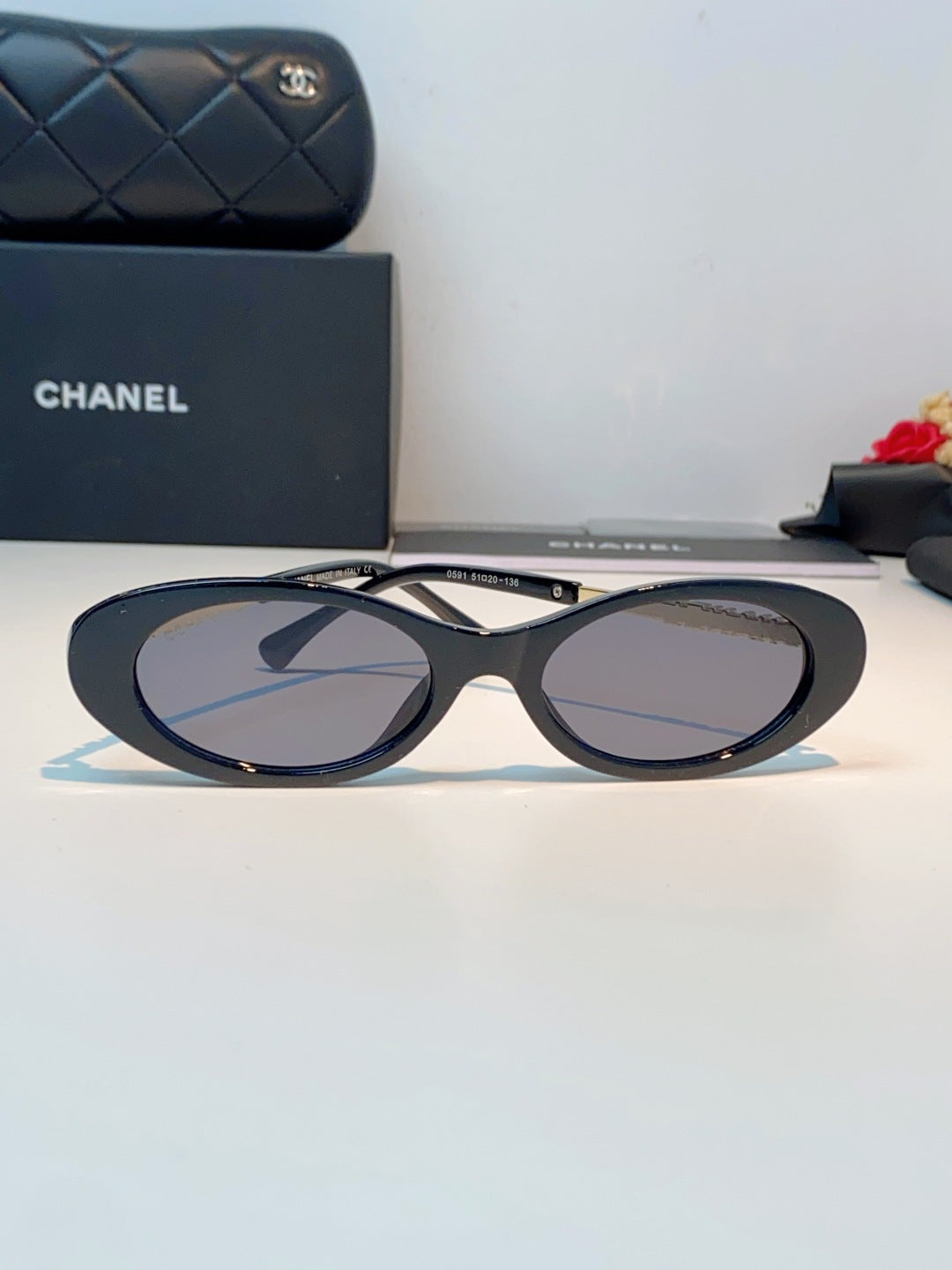 Chanel Cat-Eye Gray Lens Sunglasses for Men & Women - detail image 2
