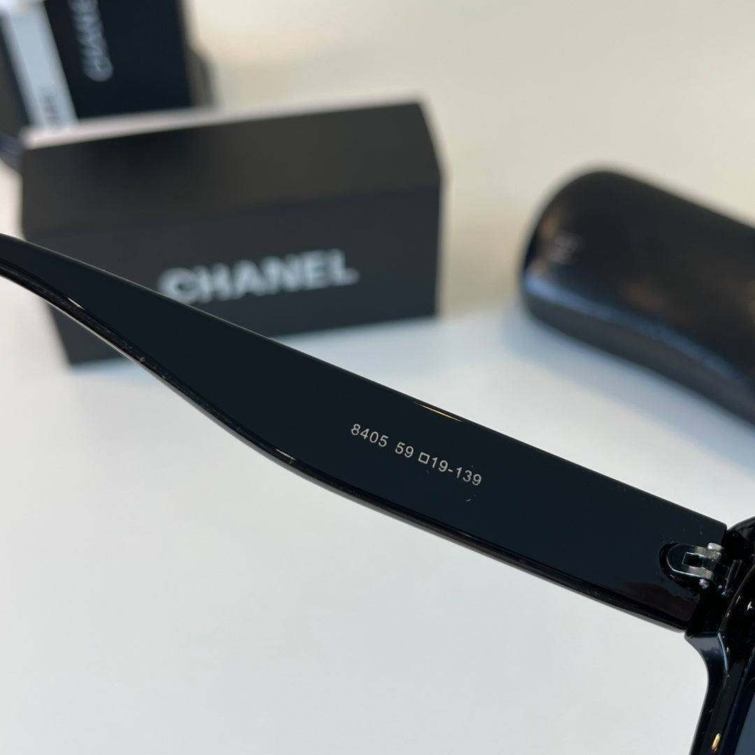 Chanel Oversized Black Lens Sunglasses for Men & Women - 431545 - detail image 9
