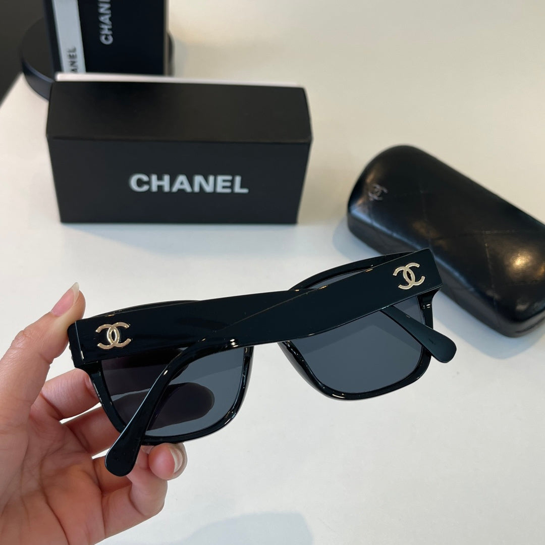 Chanel Oversized Black Lens Sunglasses for Men & Women - 431545 - detail image 8