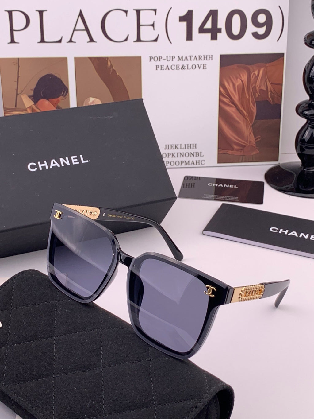Chanel CH07003 Fashion Black Lens Sunglasses for Men & Women - 398642 - detail image 2