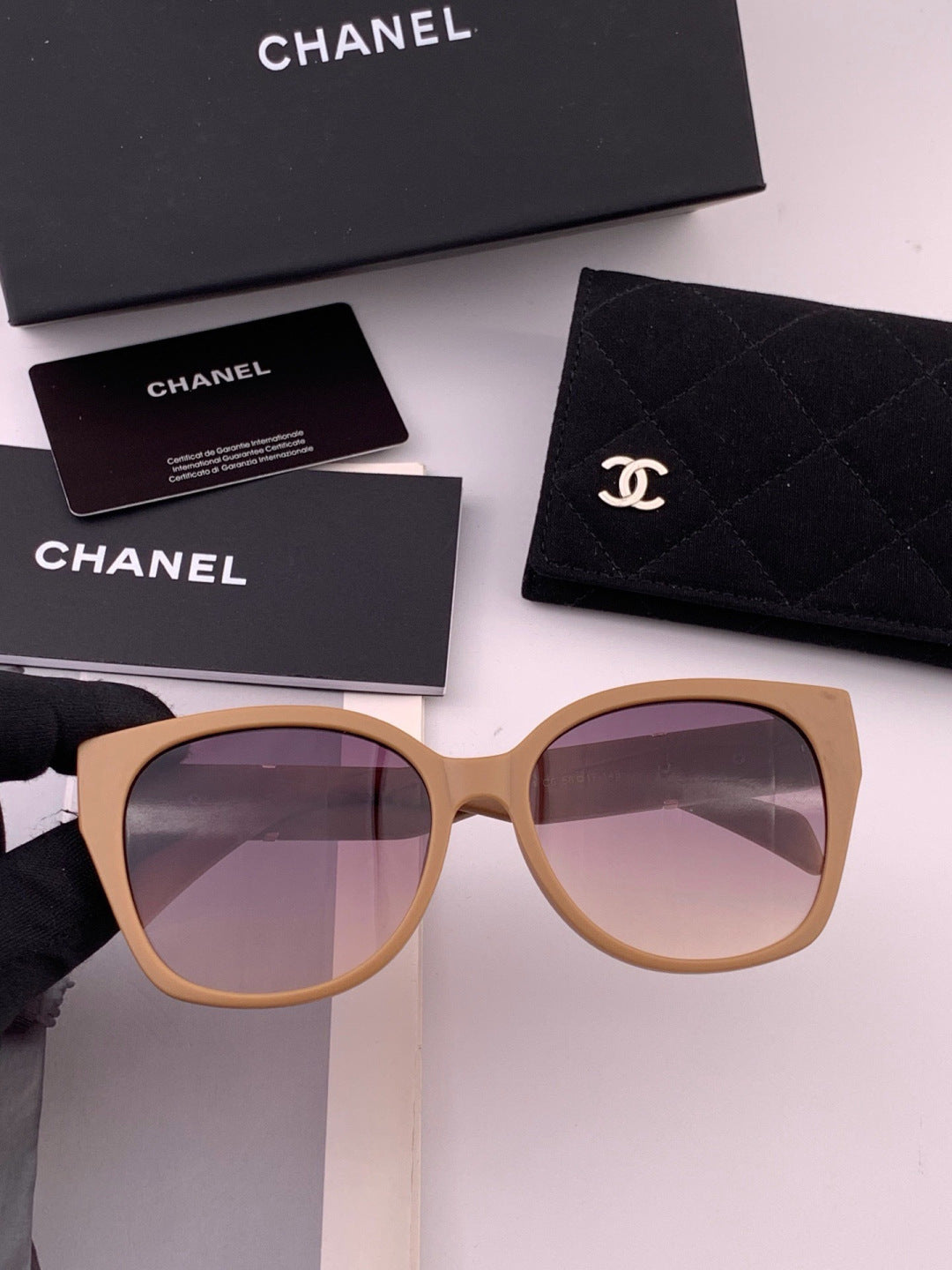 Chanel CH47004 Oversized Purple Lens Sunglasses for Men & Women - 398646