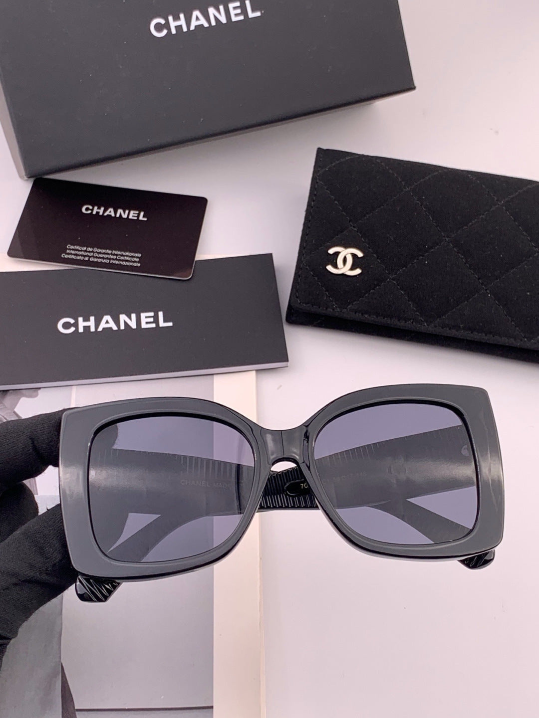 Chanel CH17005 Oversized Black Lens Sunglasses for Men & Women - 398653