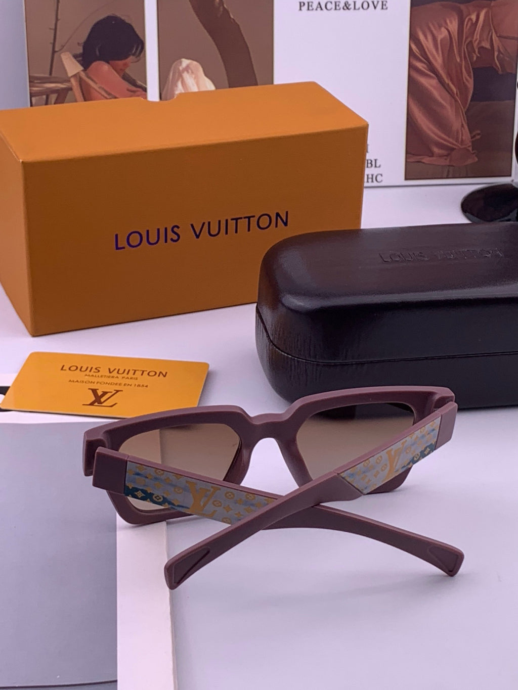 Louis Vuitton L37000 Oversized Brown Lens Sunglasses for Men & Women - 398205 - detail image 5