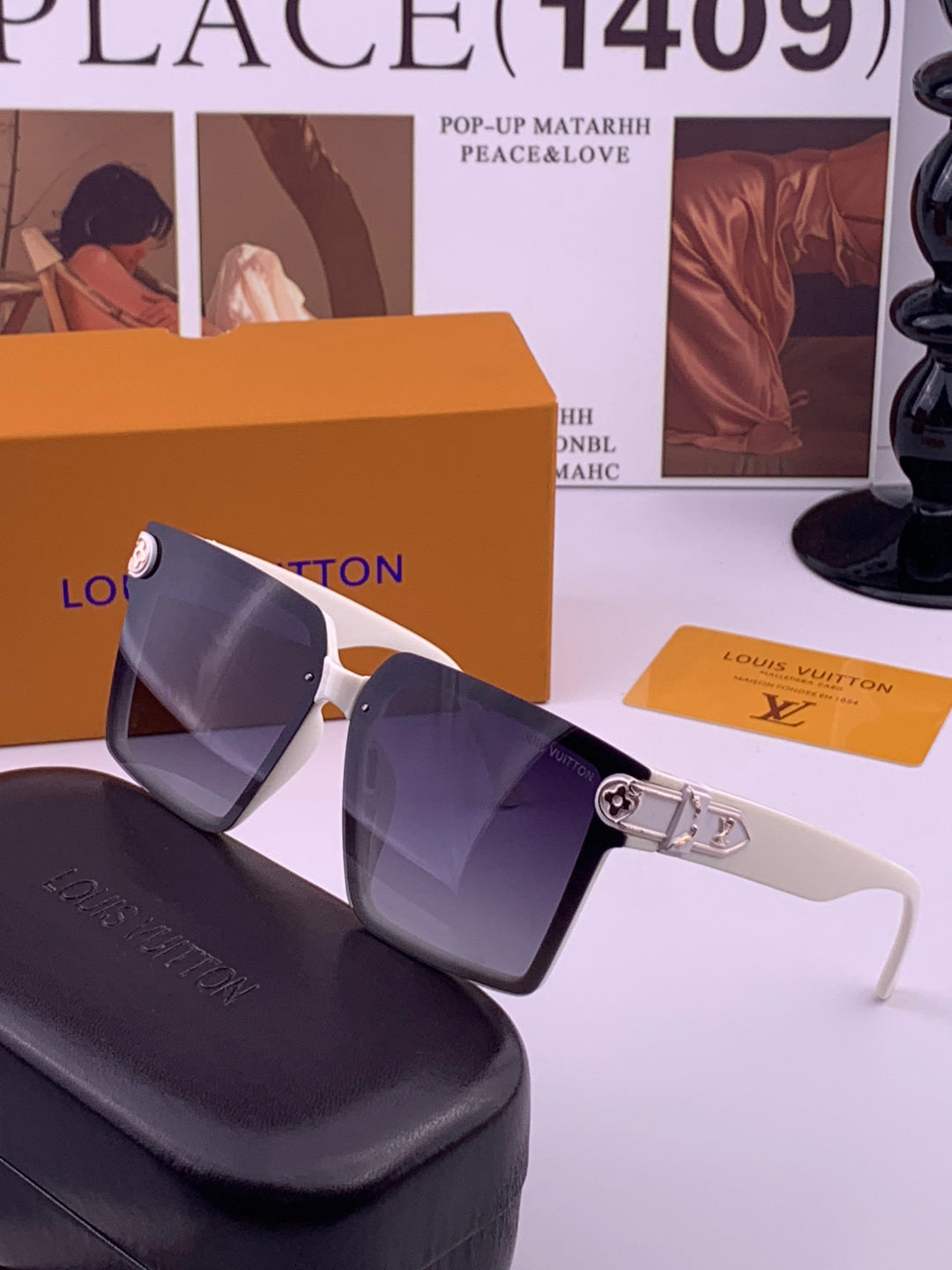 Louis Vuitton L83018 Square Brown Lens Sunglasses for Men & Women - 398211 - detail image 2