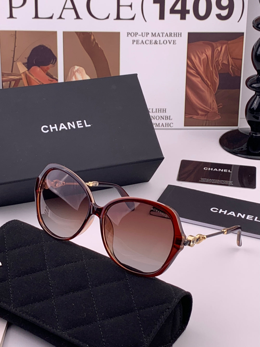 Chanel CH042 Fashion Brown Lens Sunglasses for Men & Women - detail image 2