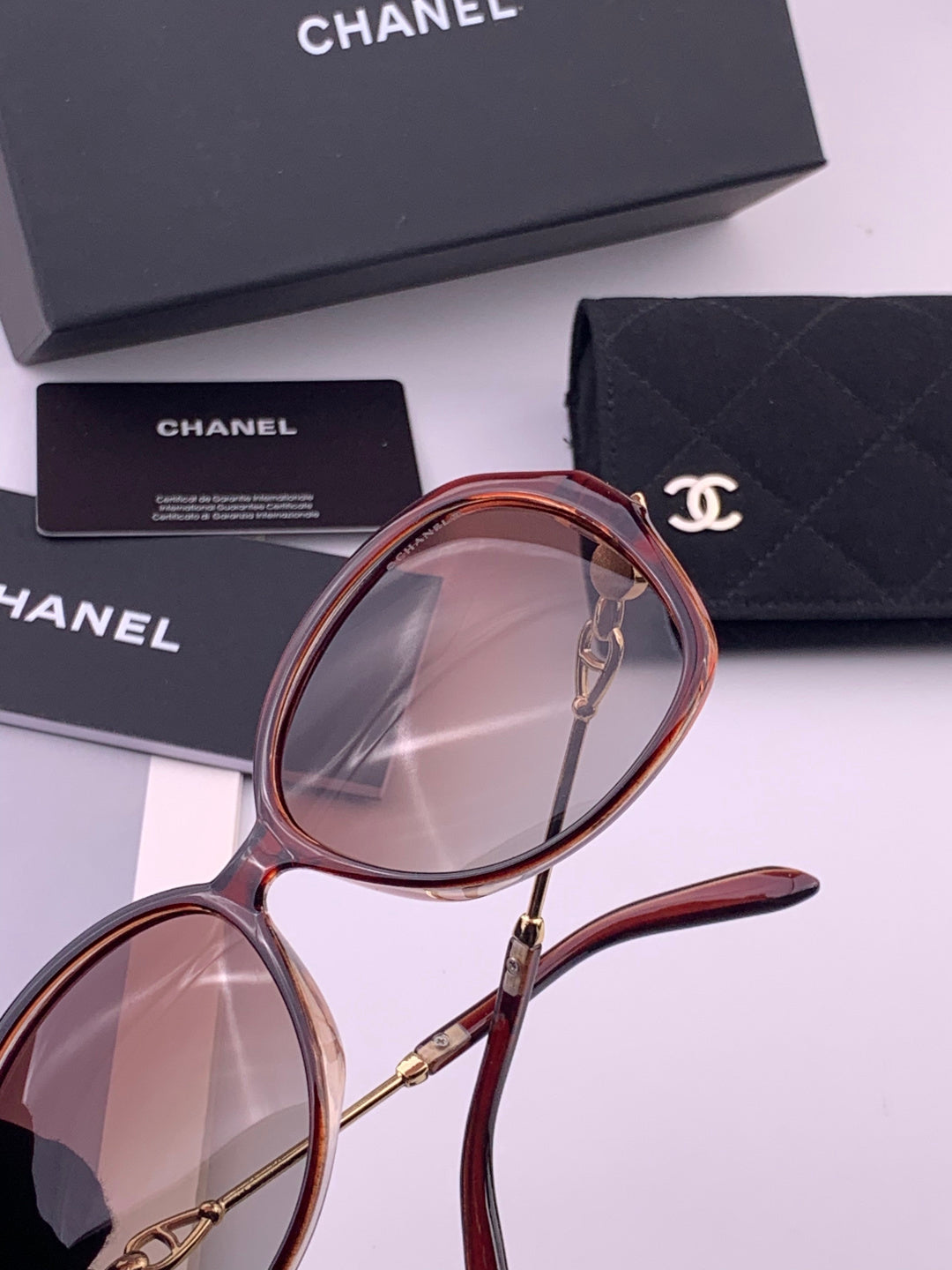 Chanel CH042 Fashion Brown Lens Sunglasses for Men & Women - detail image 6