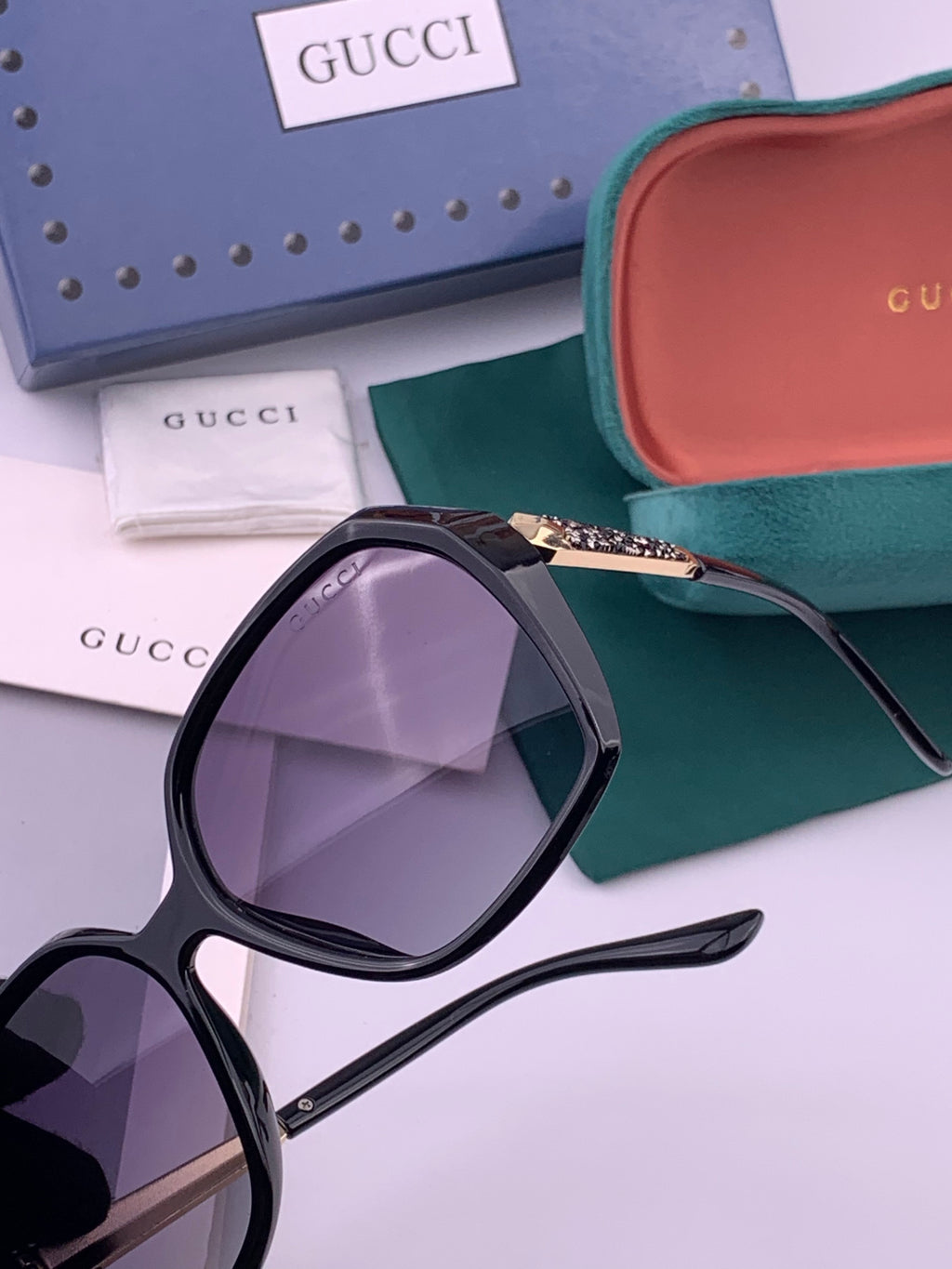 Gucci G5339 Polarized Round Brown Lens Sunglasses for Women - 398270 - detail image 3