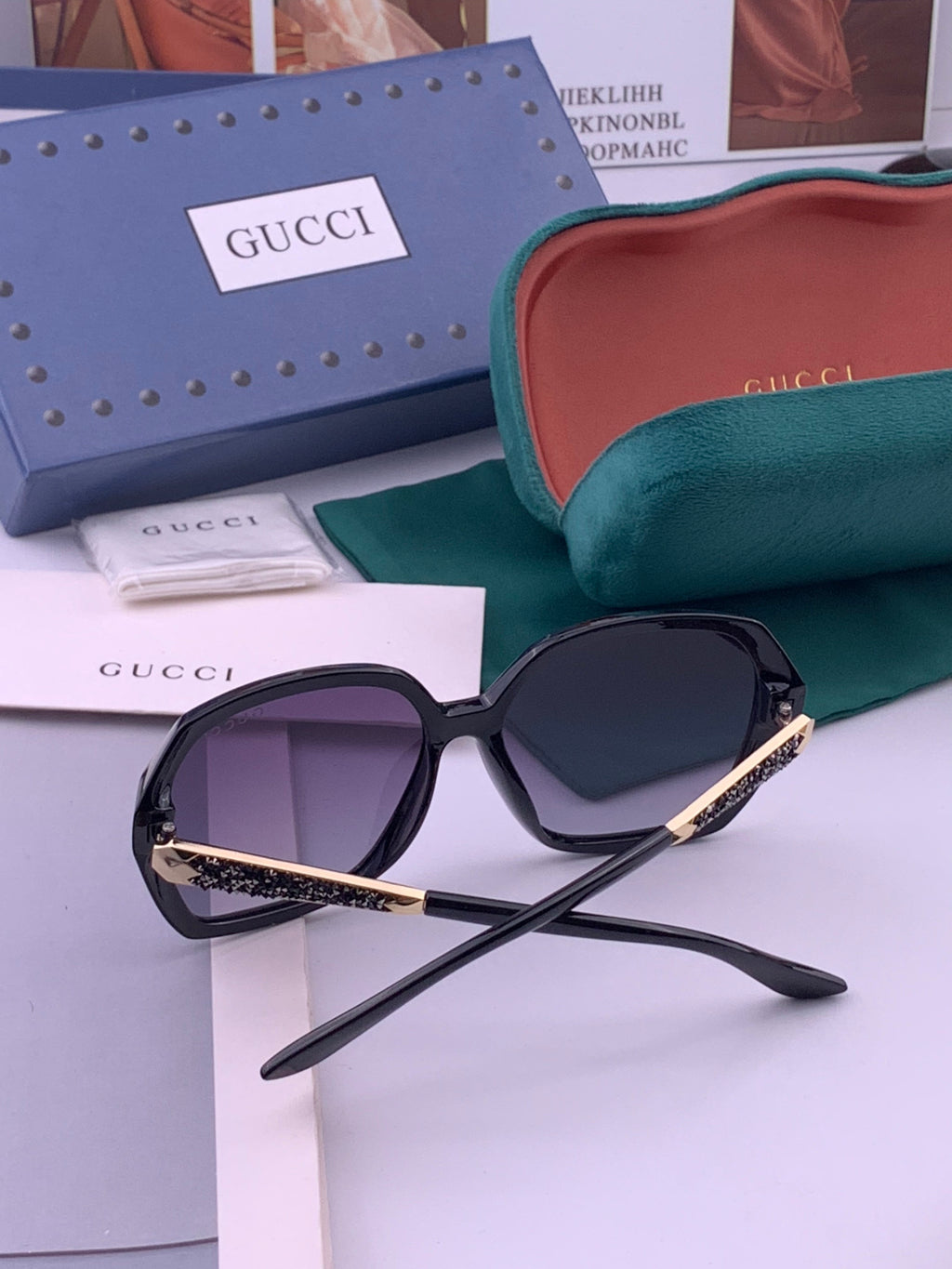 Gucci G5339 Polarized Round Brown Lens Sunglasses for Women - 398270 - detail image 6