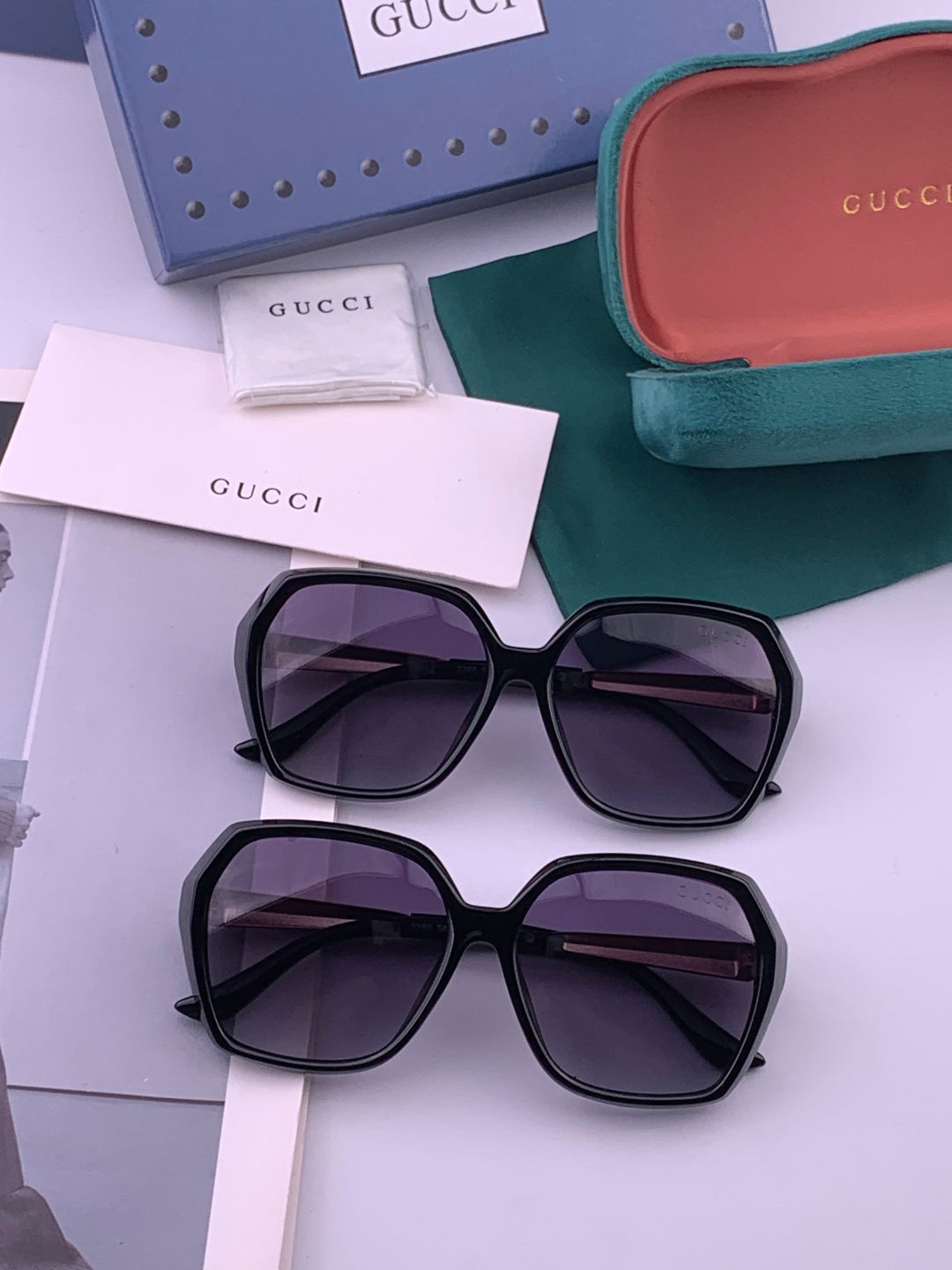 Gucci G5339 Polarized Round Brown Lens Sunglasses for Women - 398270 - detail image 7