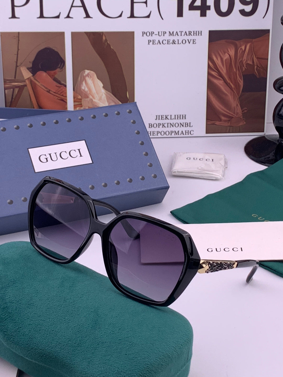 Gucci G5339 Polarized Round Brown Lens Sunglasses for Women - 398270 - detail image 2