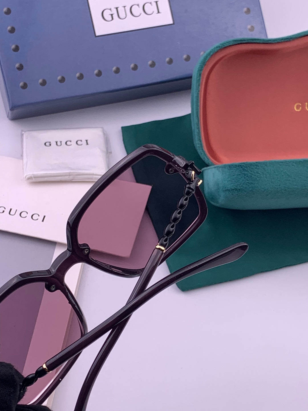 Gucci G0292 Polarized Round Brown Lens Sunglasses for Women - 398271 - detail image 6