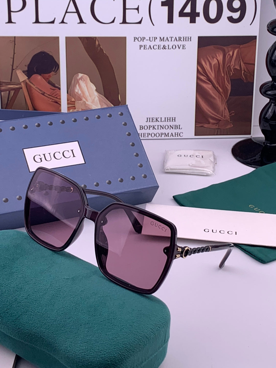 Gucci G0292 Polarized Round Brown Lens Sunglasses for Women - 398271 - detail image 2