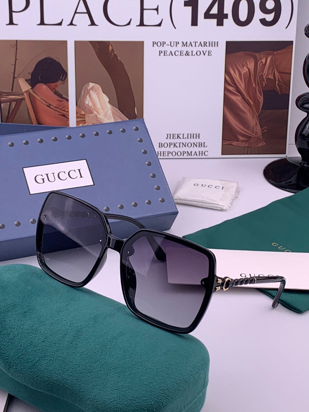Gucci G0292 Polarized Round Brown Lens Sunglasses for Women - 398272 - detail image 2