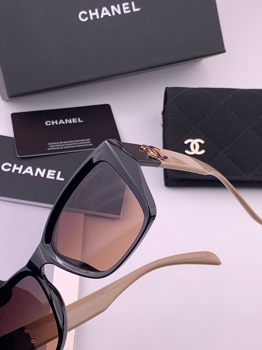 Chanel CH1311 Polarized Square Black Lens Sunglasses for Men & Women - 398636 - detail image 3