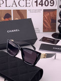 Chanel CH1311 Polarized Square Black Lens Sunglasses for Men & Women - 398637