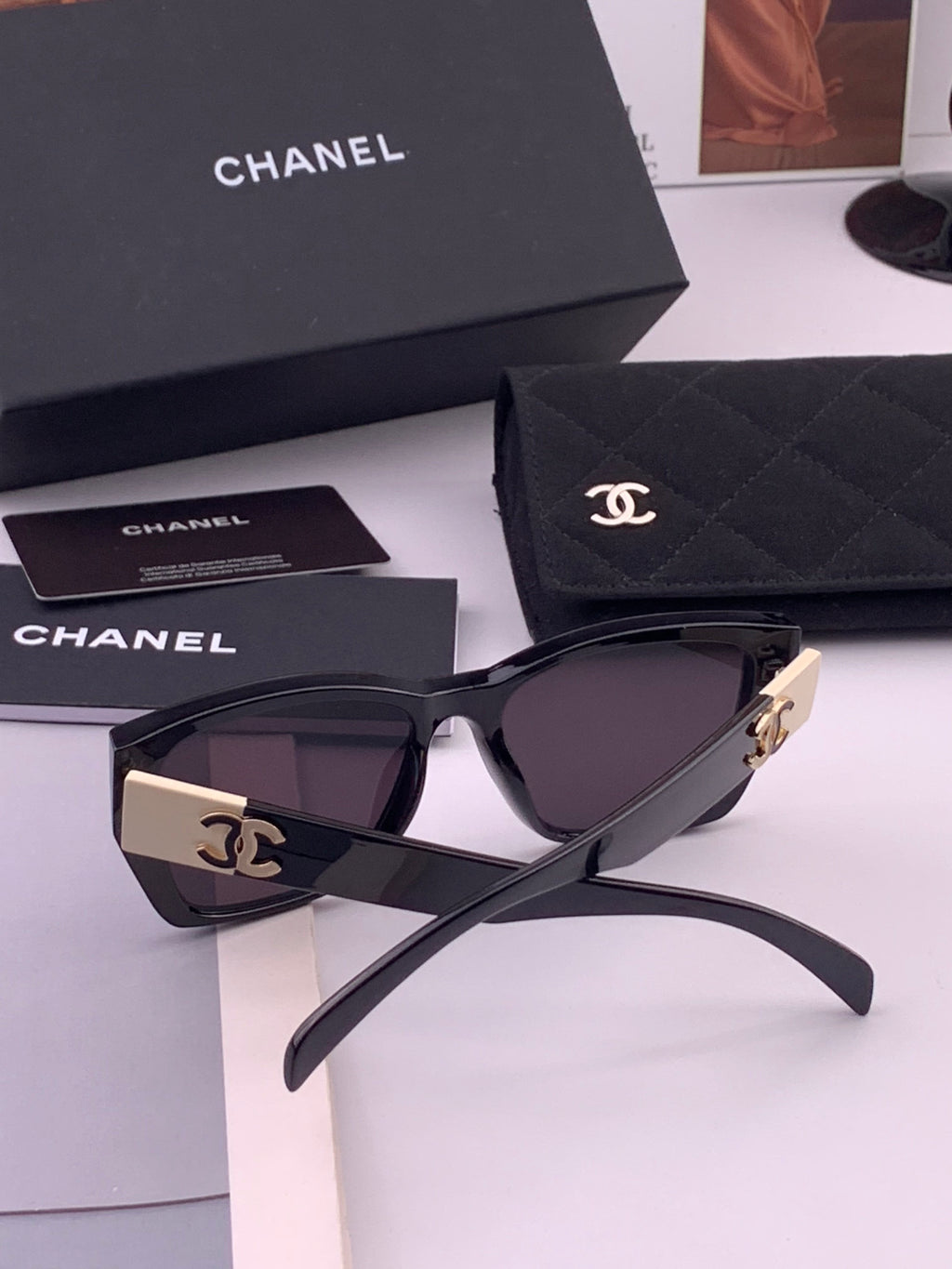 Chanel CH1311 Polarized Square Black Lens Sunglasses for Men & Women - 398637 - detail image 4