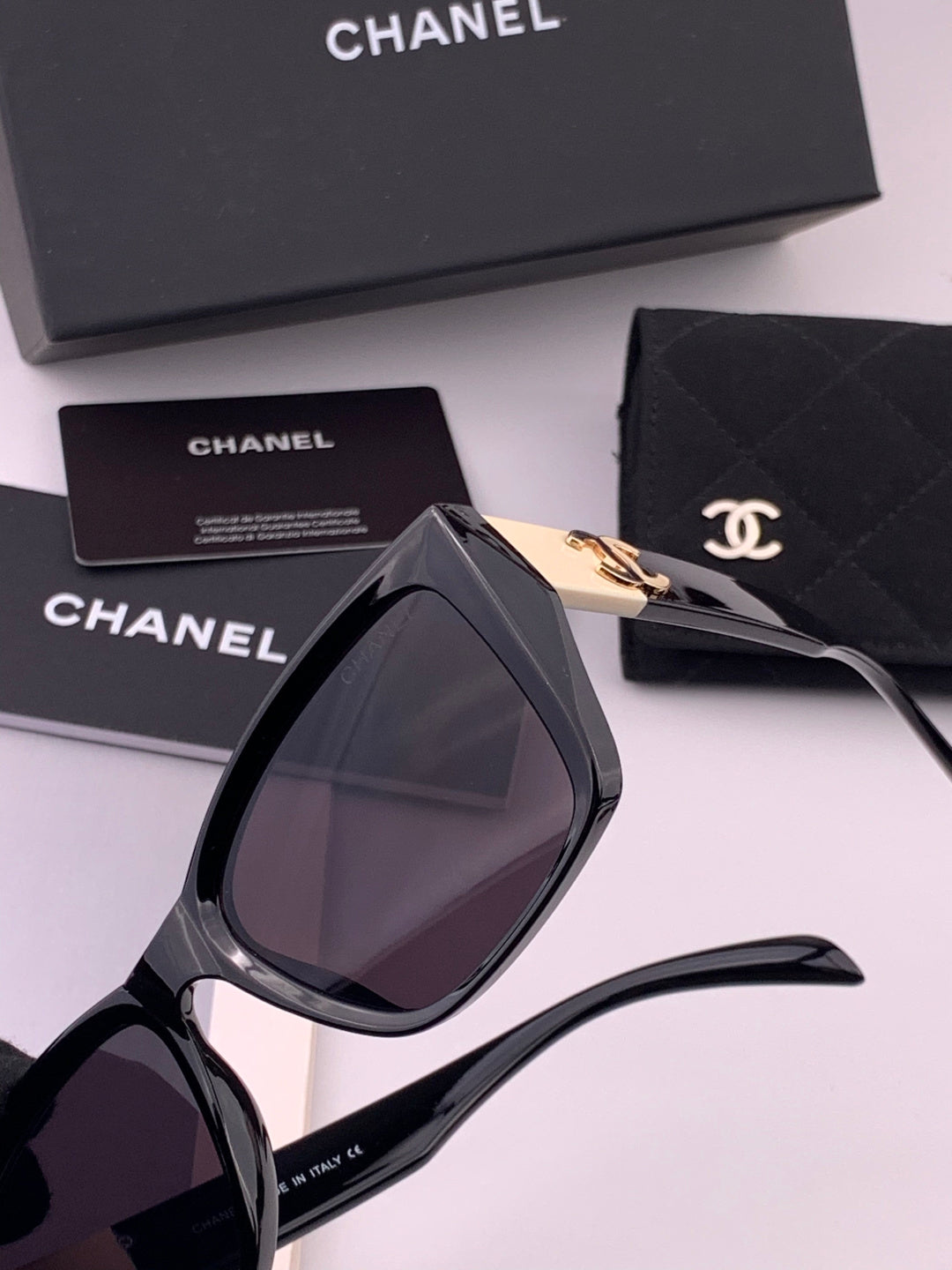 Chanel CH1311 Polarized Square Black Lens Sunglasses for Men & Women - 398637 - detail image 2