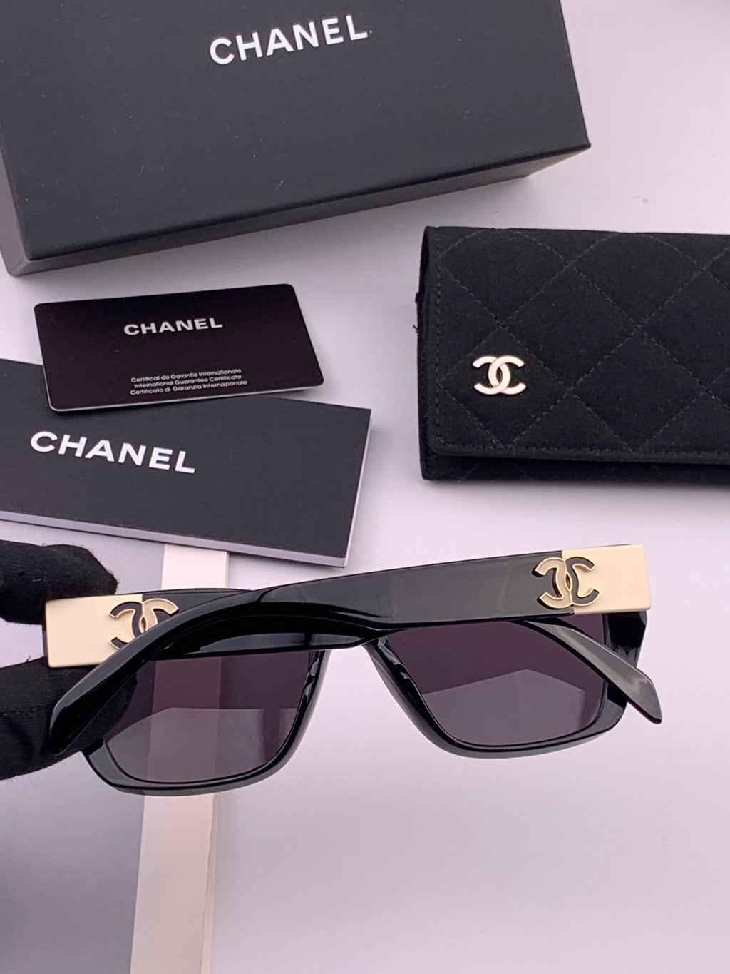 Chanel CH1311 Polarized Square Black Lens Sunglasses for Men & Women - 398637 - detail image 6