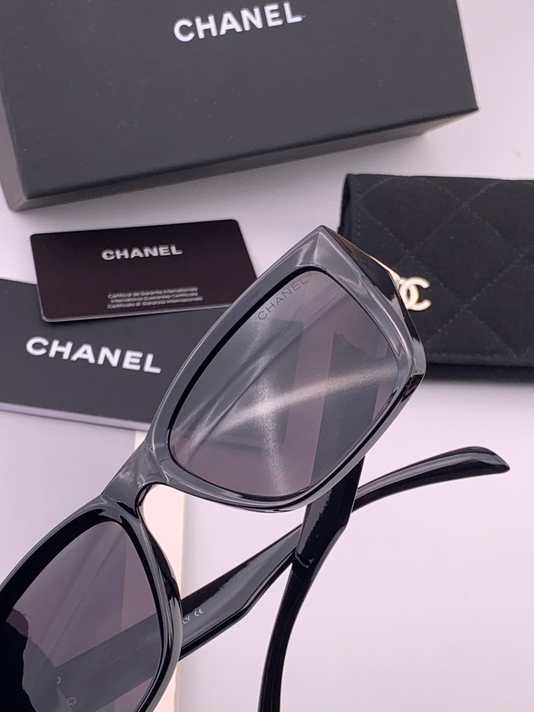 Chanel CH1311 Polarized Square Black Lens Sunglasses for Men & Women - 398637 - detail image 5