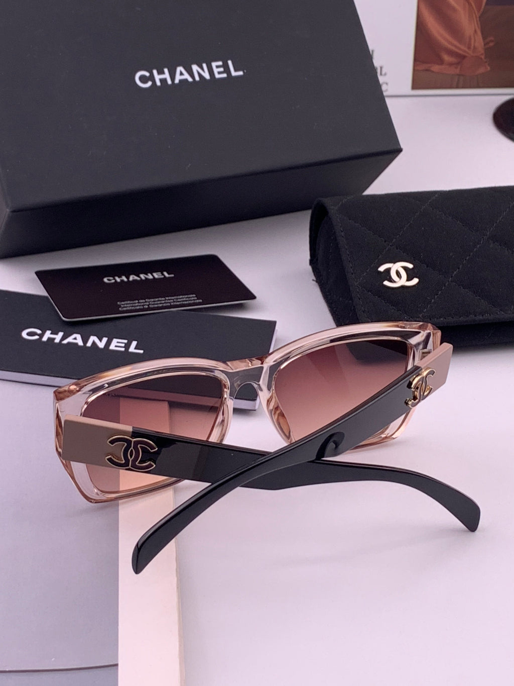 Chanel CH1311 Polarized Square Black Lens Sunglasses for Men & Women - 398638 - detail image 4