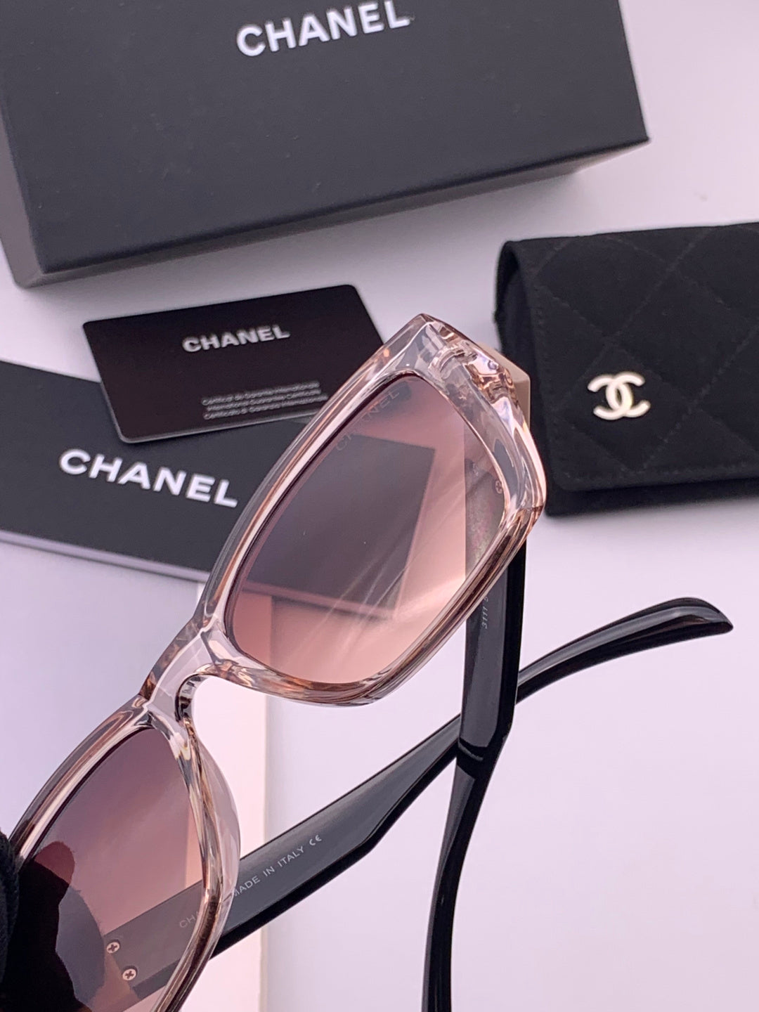 Chanel CH1311 Polarized Square Black Lens Sunglasses for Men & Women - 398638 - detail image 6