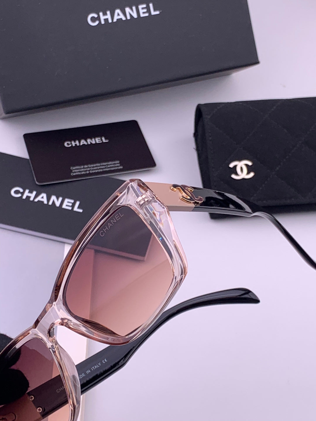 Chanel CH1311 Polarized Square Black Lens Sunglasses for Men & Women - 398638 - detail image 2