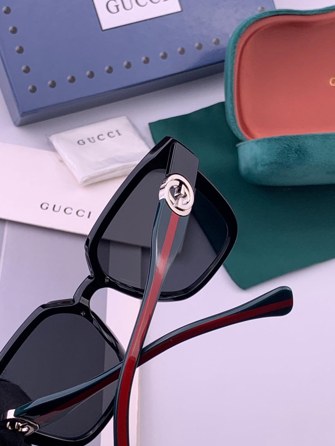 Gucci G1620 Square Gold Lens Sunglasses for Men & Women - 398273 - detail image 5