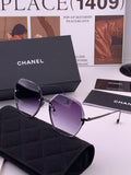 Chanel CH33711 Lightweight Rimless Gold Lens Sunglasses for Women - 398639
