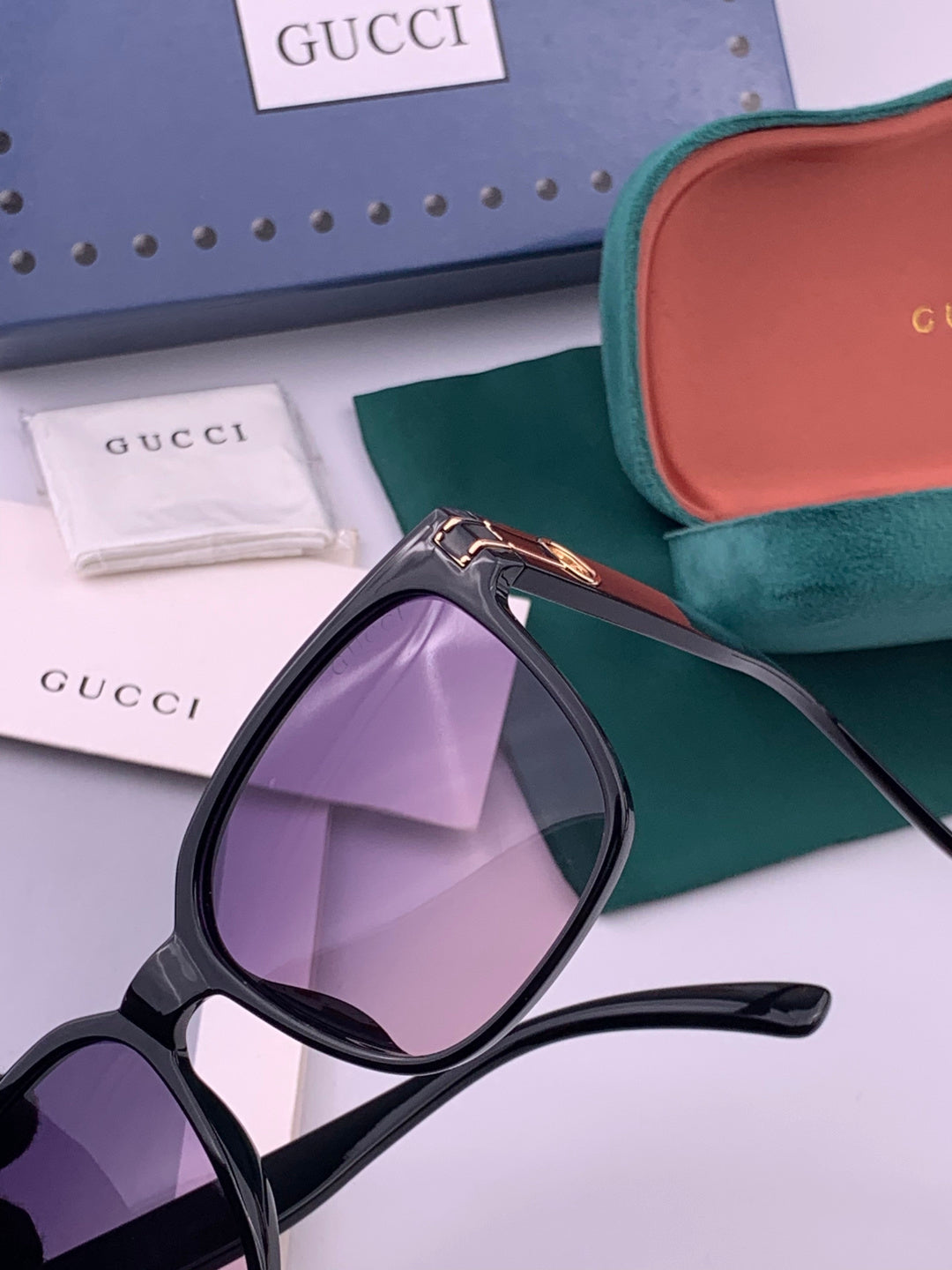 Gucci G1106 Metal Square Brown Lens Sunglasses for Men & Women - 398276 - detail image 3