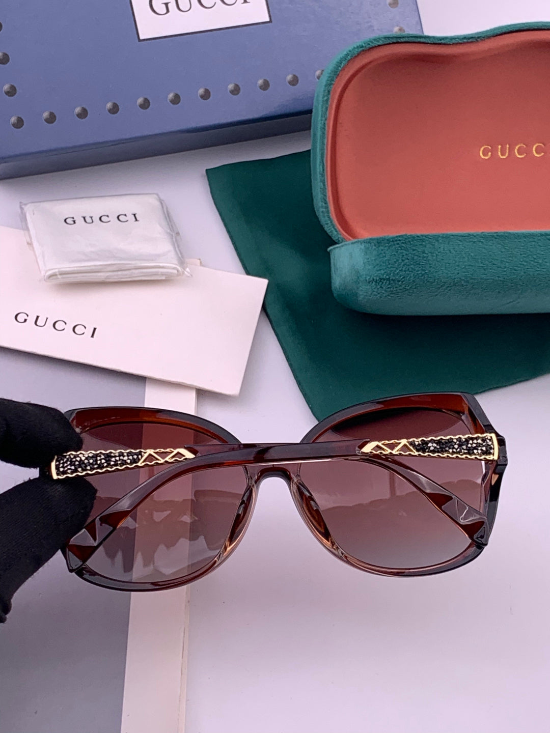 Gucci G2339 Polarized Round Brown Lens Sunglasses for Women - 398258 - detail image 4