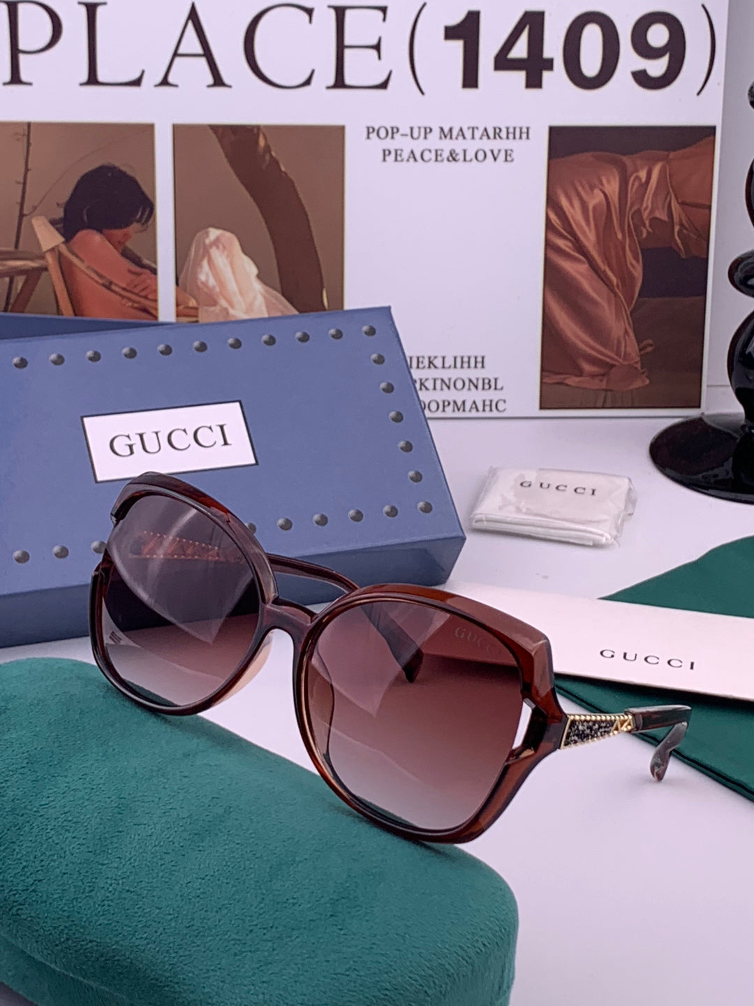 Gucci G2339 Polarized Round Brown Lens Sunglasses for Women - 398258 - detail image 2