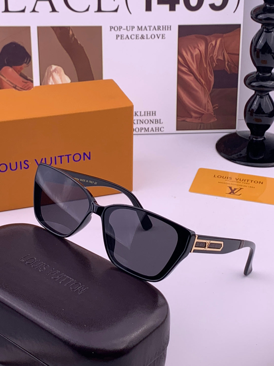 Louis Vuitton L0552 Square Brown Lens Sunglasses for Men & Women - 398188