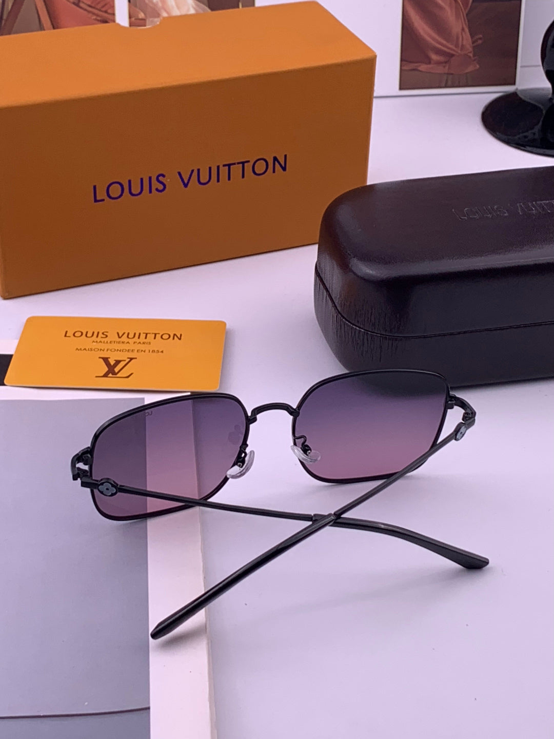 Louis Vuitton 5303 Polarized Aviator Purple Lens Sunglasses for Men & - 398195 - detail image 7