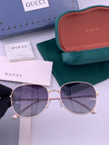 Gucci G5822 Polarized Oversized Gold Lens Sunglasses for Men & Women - 398260