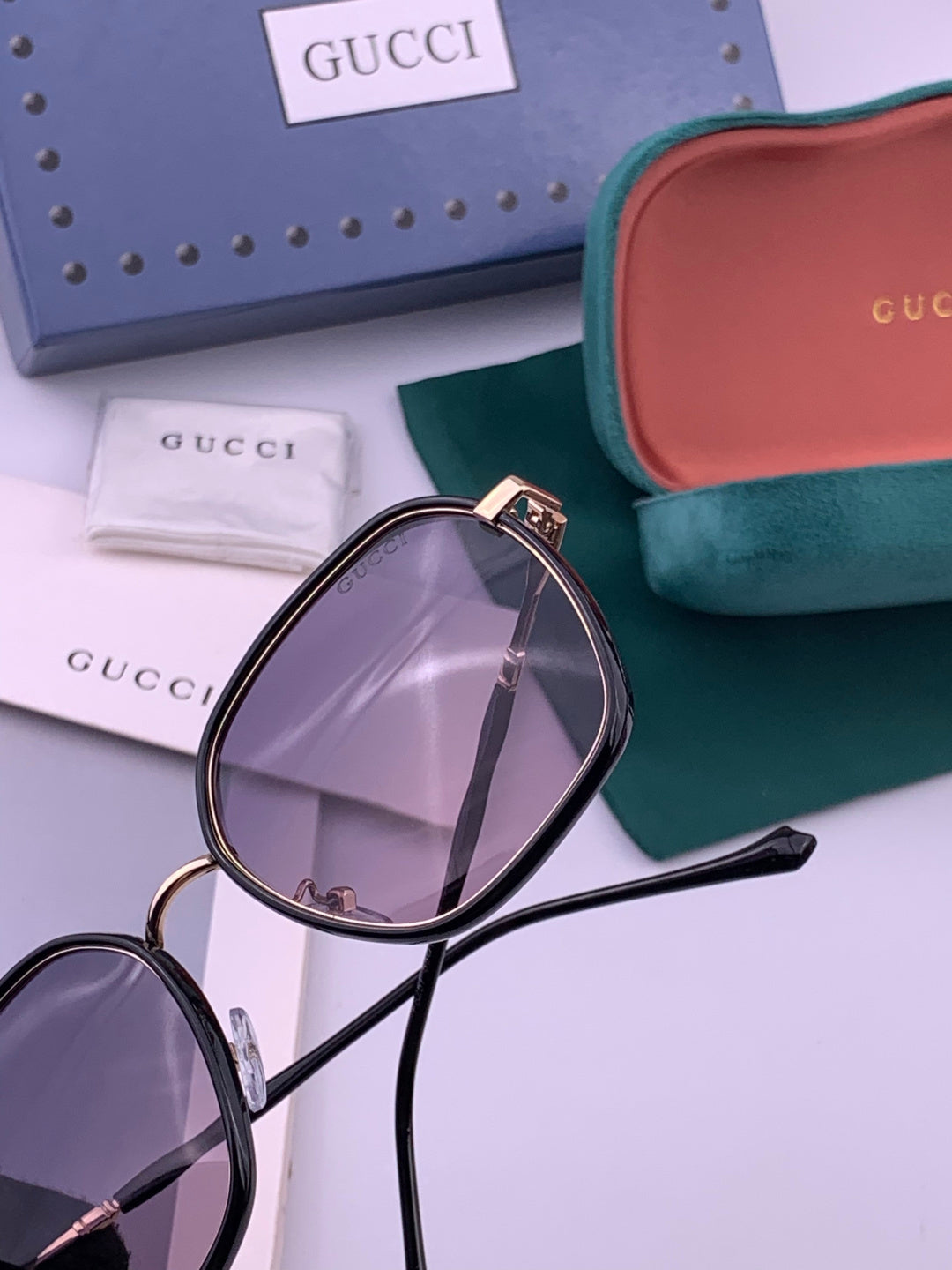 Gucci G7825 Polarized Square Brown Lens Sunglasses for Women - 398263 - detail image 4