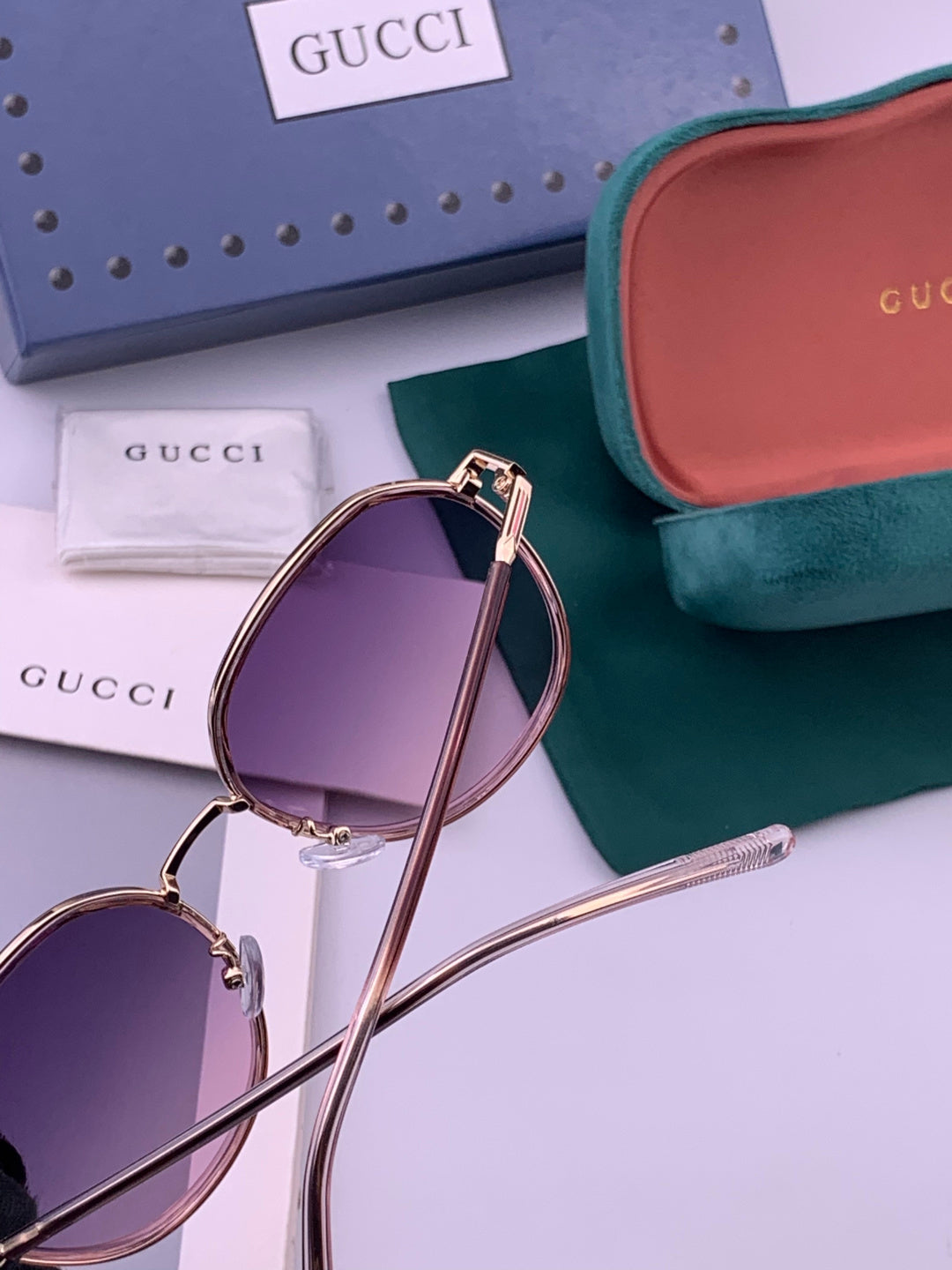 Gucci G7825 Polarized Square Brown Lens Sunglasses for Women - 398264 - detail image 4