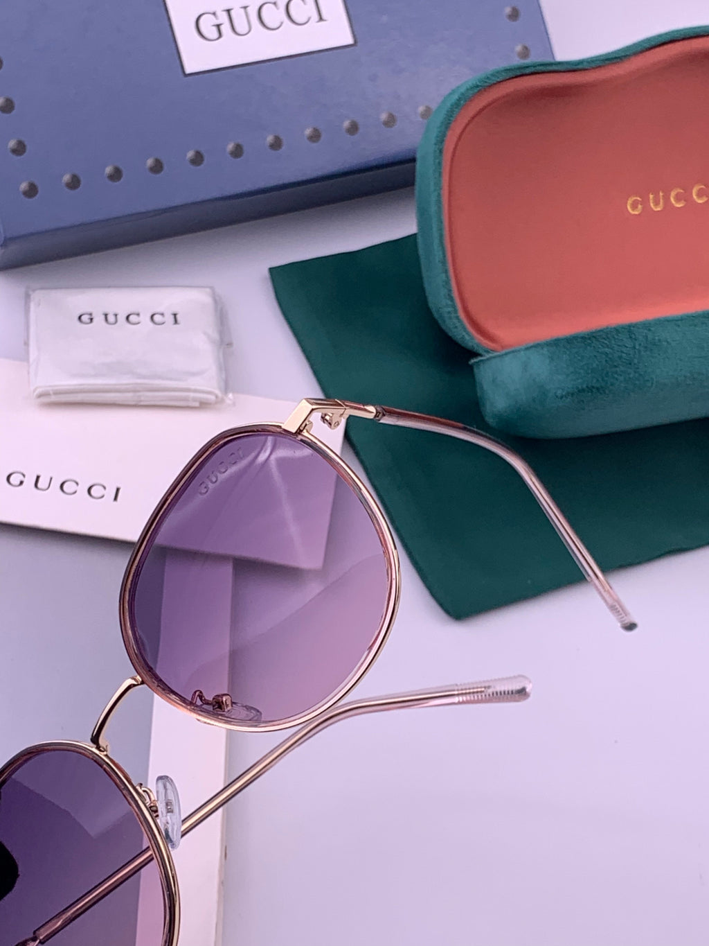 Gucci G7825 Polarized Square Brown Lens Sunglasses for Women - 398264 - detail image 3