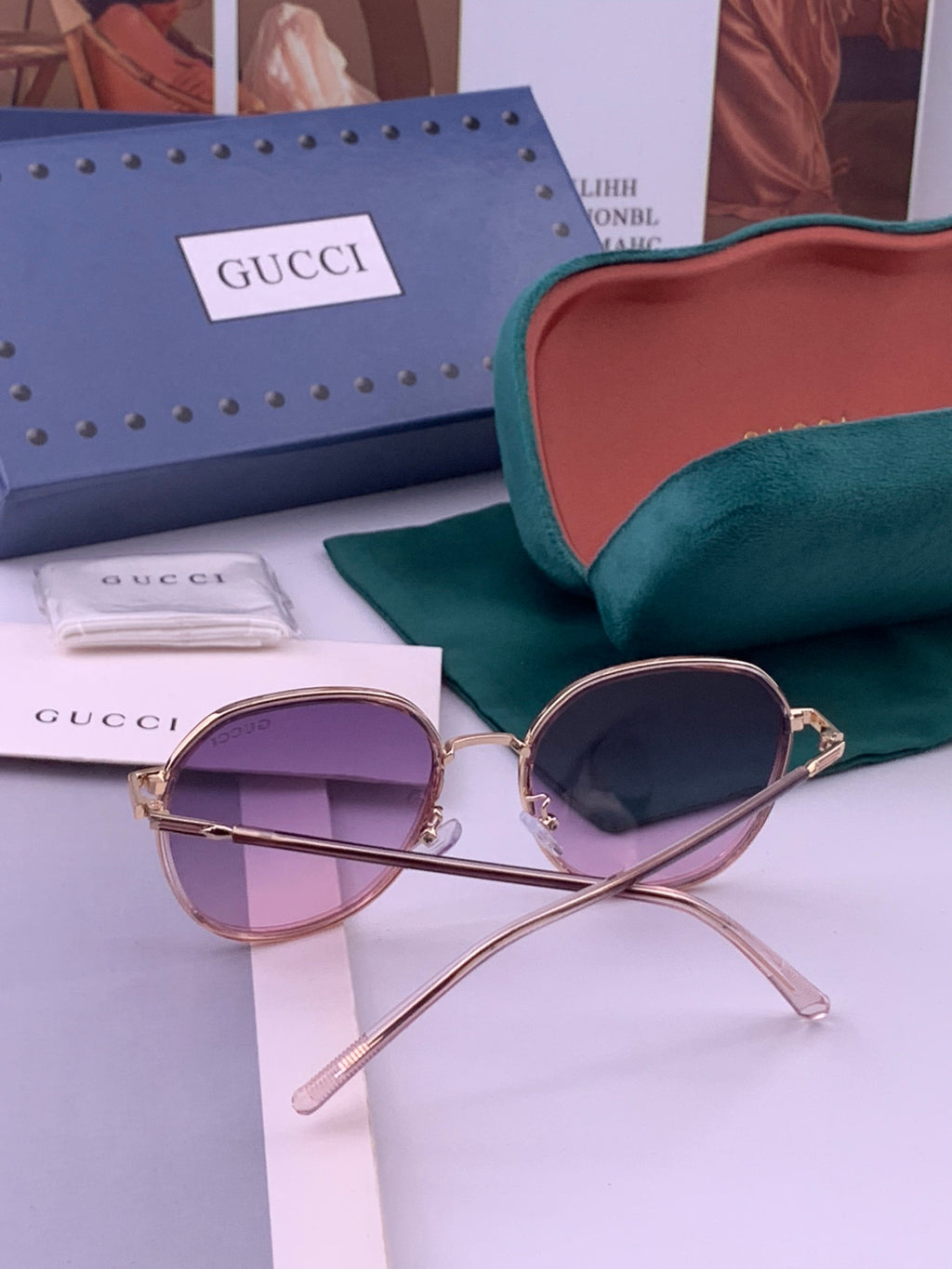 Gucci G7825 Polarized Square Brown Lens Sunglasses for Women - 398264 - detail image 7