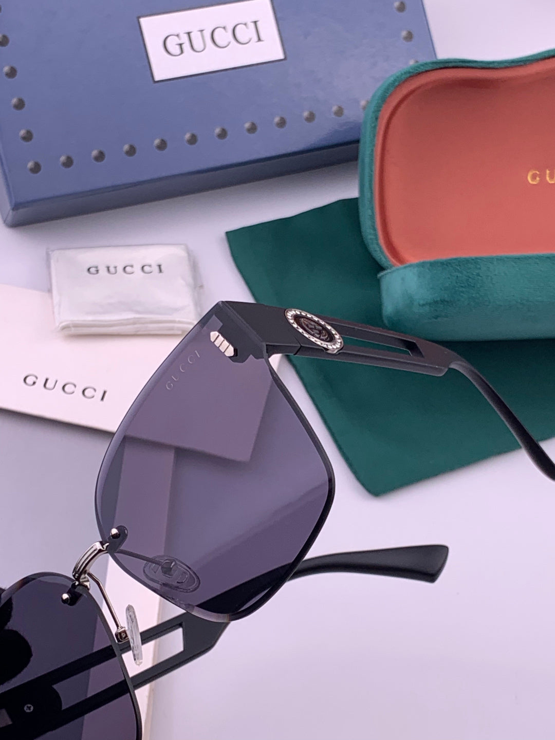 Gucci G3101 Square Brown Lens Sunglasses for Men & Women - 398265 - detail image 3