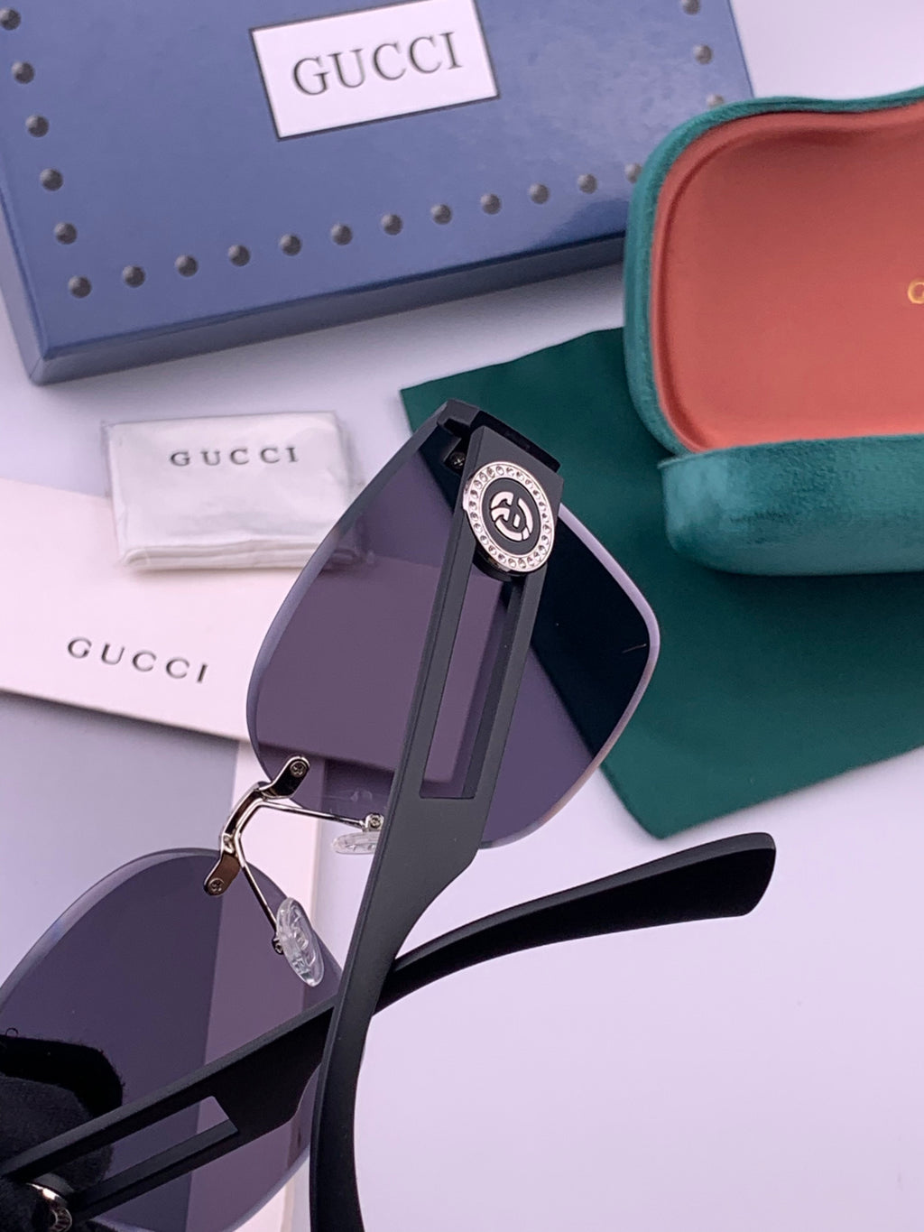 Gucci G3101 Square Brown Lens Sunglasses for Men & Women - 398265 - detail image 4